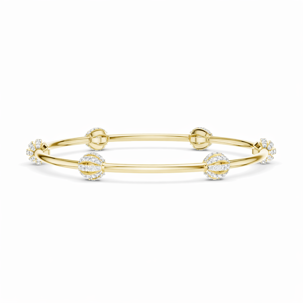 Celestial Sphere Diamond Bangle