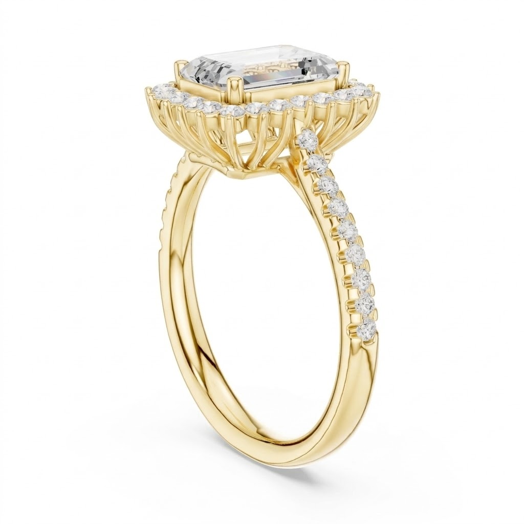 Emerald-Cut Gold Ring