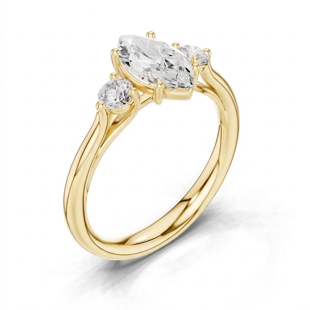 Three-Stone Marquise Ring