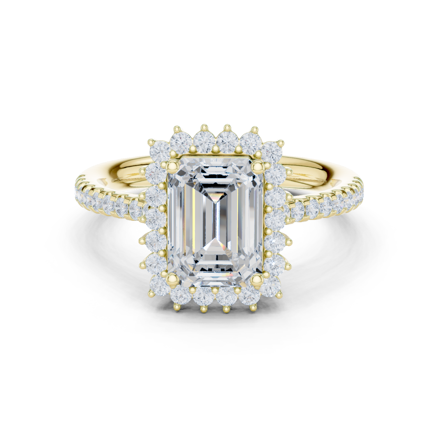 Emerald-Cut Gold Ring