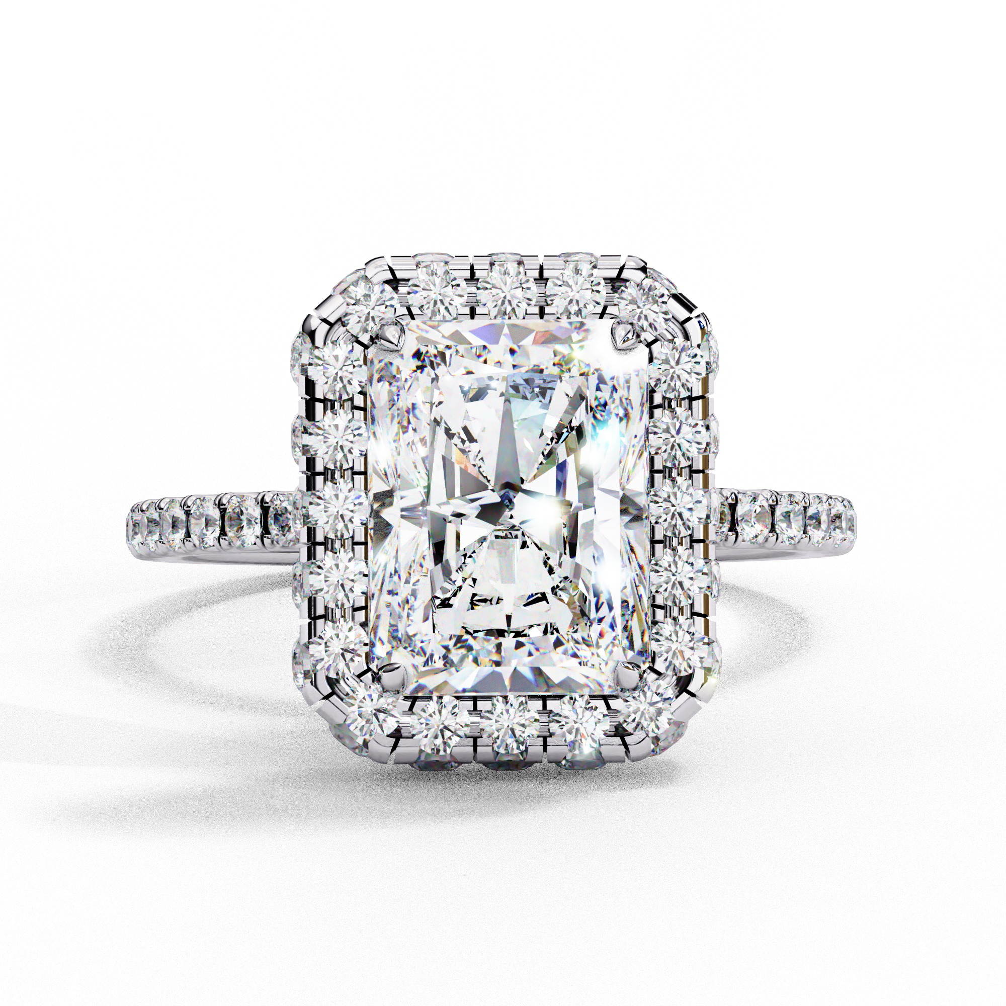 Radiant Halo Diamond Ring