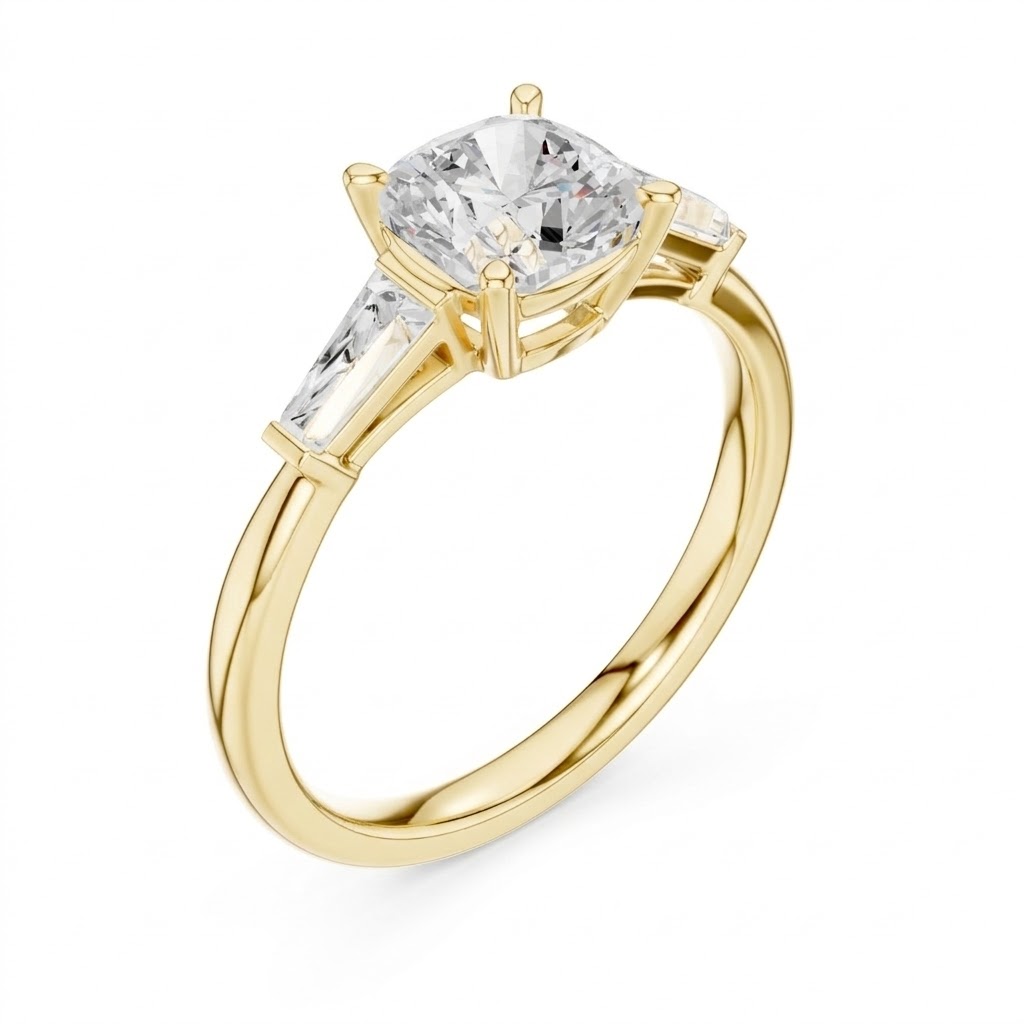 Cushion-Cut Diamond  Ring