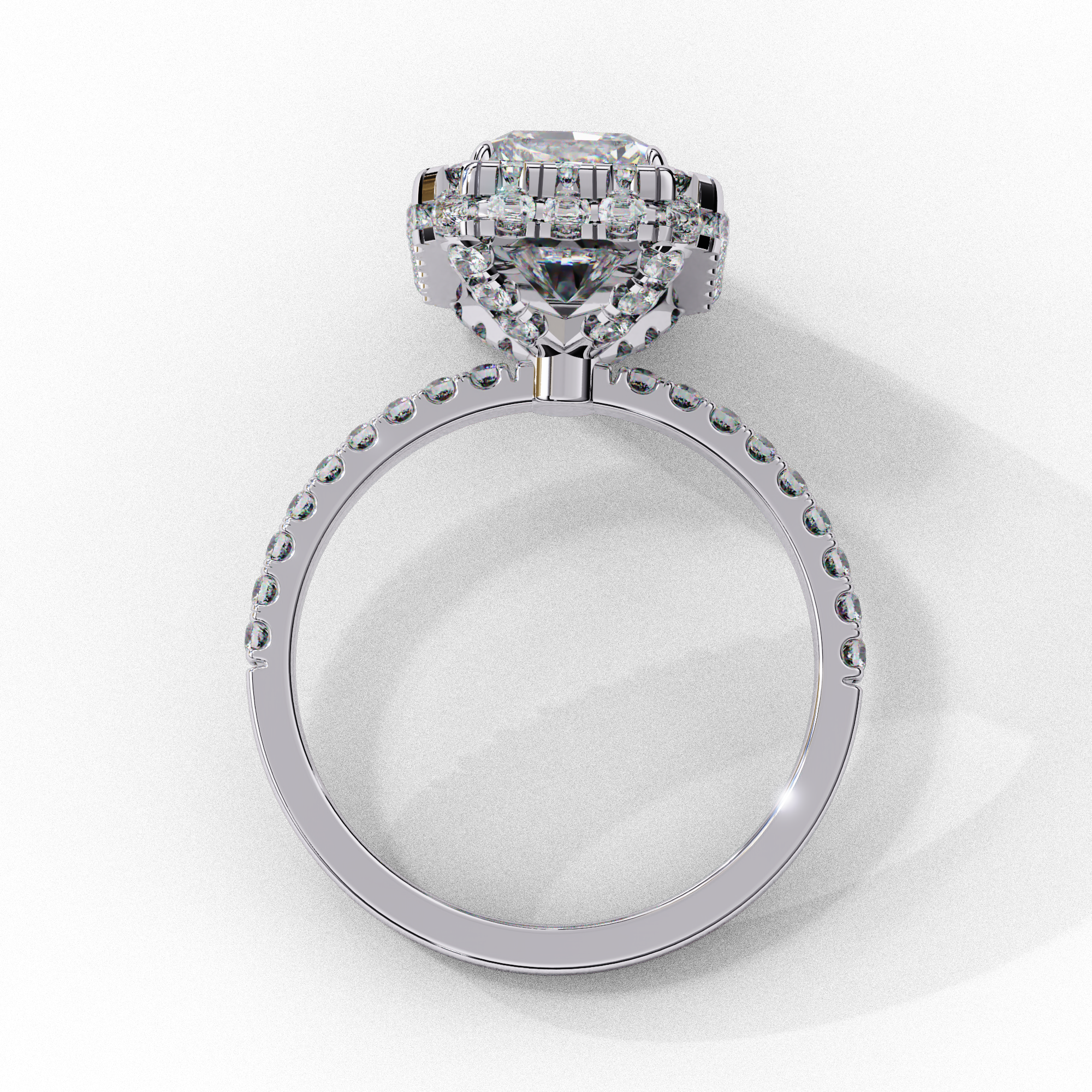 Radiant Halo Diamond Ring