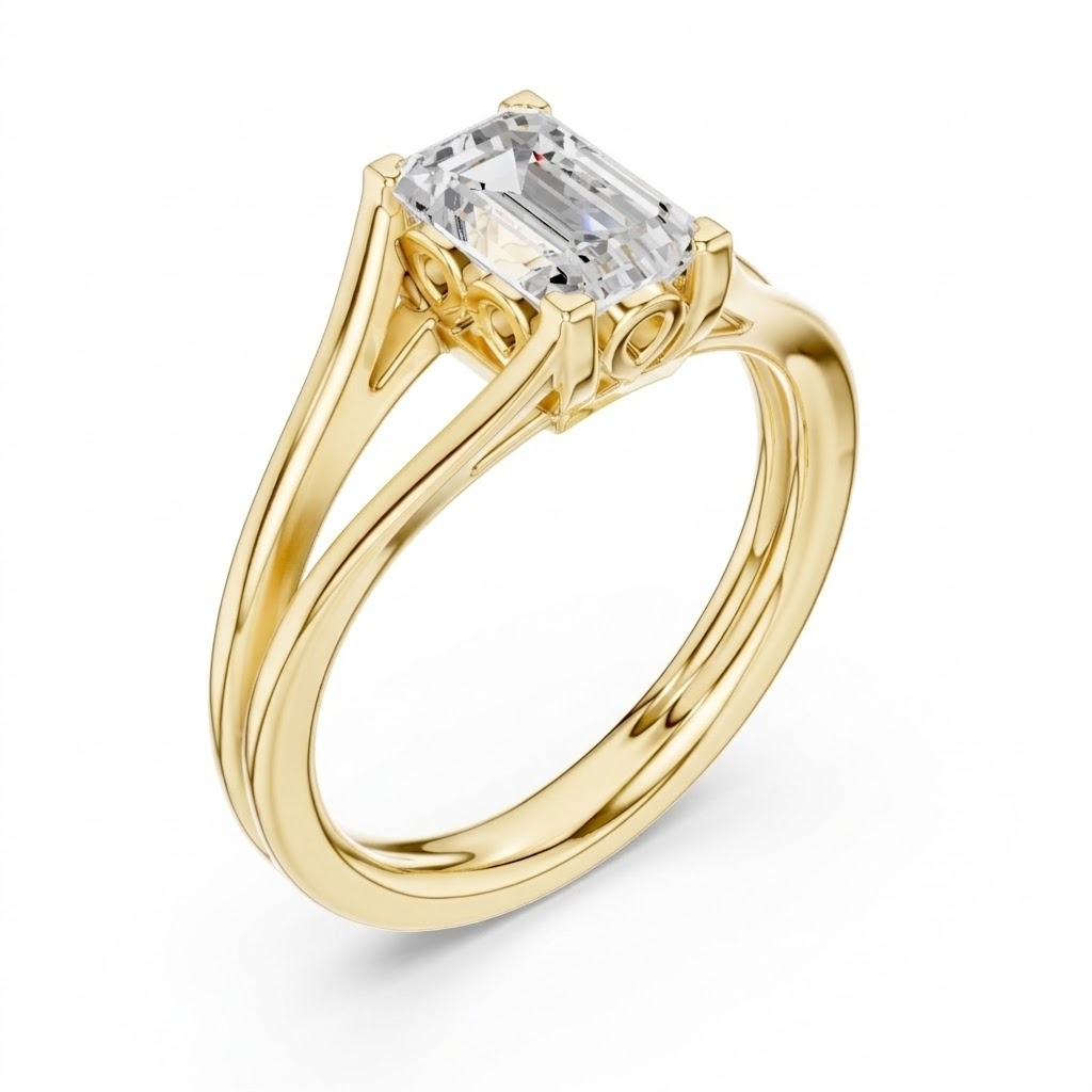 Emerald Solitaire Ring