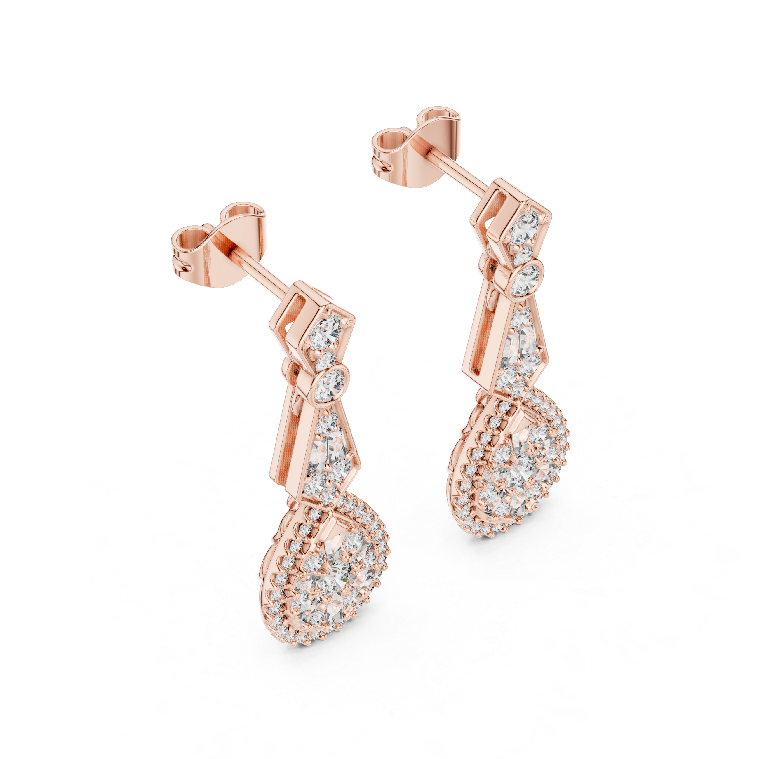 Vintage Glamour Diamond Chandelier Drops